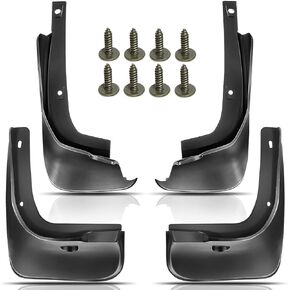YHTAUTO Set of 4 Mud Flaps Splash Guards Accessories Replacement for Toyota Corolla Base CE L LE XLE Models 2009 2010 2012 2013 Sedan, Front and Rear LH RH, Black