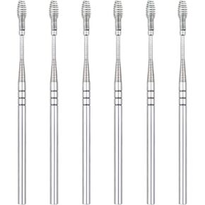 Earwax Removal Kit - 6 Pcs Stainless Steel Spring Ear Scoop Cleaning Ear Tool, 360° Spiral Massage Ear Pick Ear Canal Cleaner for Women Man (Silver)
