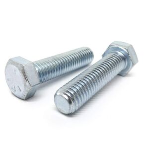 (100 Pieces) 1/4-28x3/4" Grade 5 Hex Head Cap Screws Bolts UNF Fine Full Threads Zinc Clear