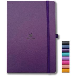 A5 Hardcover Notebook Journal with Pen Loop, College Ruled/Lined, 5.7x8.3 Inches, 192 Numbered Pages of Premium Thick Paper, Fine PU Leather, Sewn Bound, Elastic Band, Medium Size, Hot Pink