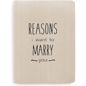 Reasons I Want to Marry You Journal Notebook - Love Letter Wedding Book Gift for Husband or Groom to Bride, Engagement or Proposal Gifts - 40 Blank Pages (20 Sheets) 6 x 4.5-inches