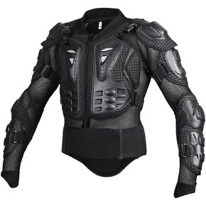 Motorcycle Protective Jacket Full Body Armor, Spine Chest Protection Gear with Knee Pads for Sport Motocross MTB Racing