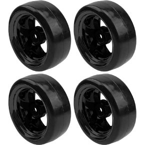 1/10 RC Drift Tire Hard Plastic Tires & 12mm Hex Hub Wheel Rims Compatible with Traxxas HSP Tamiya Kyosho Himoto HPI Redcat 1/10 On-Road RC Drift Drifting Car (Gold)
