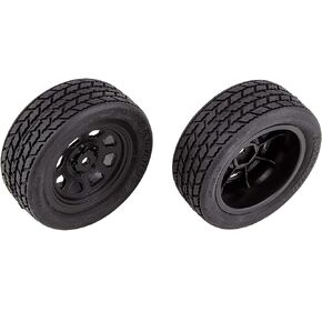 Team Associated SR10 Front Wheels with Street Stock Tires Mounted ASC71194 Electric Car/Truck Option Parts