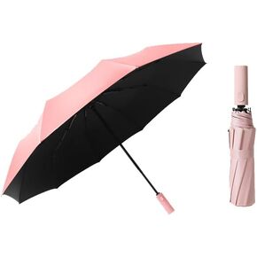 erised's bifrost Compact Golf Travel Folding Portable Backpack Umbrella Windproof/Resistant,Automatic Open Close,10 Ribs,99 UV Protection UPF 50,Sun/Rain,Art Ergonomic Handle,Women Men