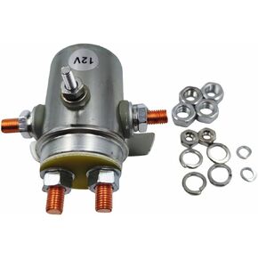 12V 5-Terminal Continuous Duty Solenoid Relay Fit for Prestolite 15-301 15-338 15-341 SBD4201 Ramsey Winch Warn Winch 440003 440110 Cole Hersee 24401-01 John Deere 35906