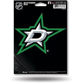 Rico Industries NHL Hockey Dallas Stars 5" x 7" Vinyl Die-Cut Decal - Car/Truck/Home Accessory, White