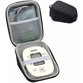 Carrying Case for Omron 5 Series Wireless Upper Arm Blood Pressure Monitor OMRON BP7250 / BP5100/BP7100 Monitors, Mesh Pocket for Batteries and Charger and Cuff (Black)