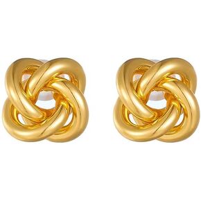 Love Knot Stud Earrings for Women Girls Gold Silver Knot Earrings Statement Stud Earrings Minimalist Small Earrings Jewelry Gifts