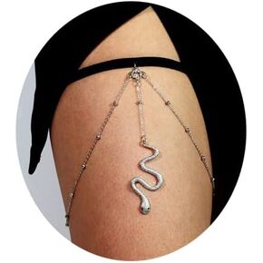 Gold Snake Leg Chain Jewelry for Women Sexy Thigh Chain for Girls Boho Body Chain for Beach Summer Holiday
