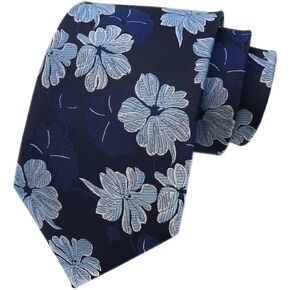 Elfeves Men's Floral Ties Jacquard Woven Slim Luxury Formal Party Suit Neckties