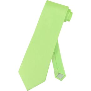 Biagio 100% SILK NeckTie Solid LIME GREEN Color Men's Neck Tie