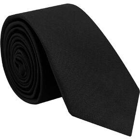 Mantieqingway Skinny Ties for Men, Solid Color Neck Tie 2.76''Cotton Linen Boys Neckties for Daily Dress, Weddings, Missions