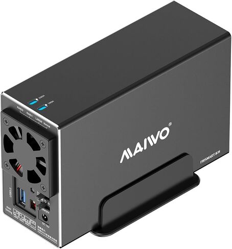 MAIWO Dual Bay HDD RAID Enclosure for 3.5 inch SATA Hard Disk Drive, 5Gbps USB 3.0 to SATA Drive Adapter, Up to 36TB Capacity, 2 Bay Aluminum Storage Case in Kuwait