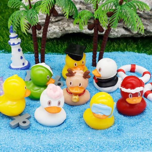 40 قطعة من البط الصغير من الراتنج، تماثيل البط الصغيرة، البط الصغير لإكسسوارات ديكور المنزل المصغرة، حديقة صغيرة لحوض السمك، منظر طبيعي، زخرفة يدوية (8 أنماط) in Kuwait