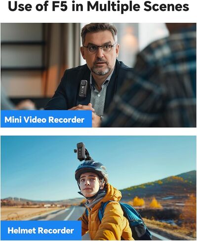 BOBLOV F5 4K Body Camera, 150mins Video Recording with WiFi Function, Small and Compact, Comes with Helmet Mount, Helping Your Cycling, Travel, and Outdoors Activities in Saudi Arabia