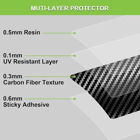 8 قطع من واقيات مقبض باب السيارة من ألياف الكربون السميكة المضادة للخدوش من سبورتار، طبقة واقية لمقابض الأبواب وأكواب مقابض الأبواب، أسود in Kuwait