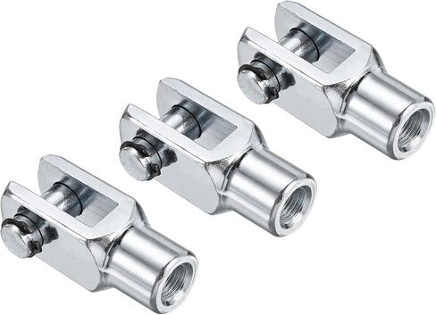 PATIKIL اسطوانة الهواء قضيب Clevis نهاية 3 حزمة 62 مم طول M12x1.25 أنثى موضوع Y موصل، فضي in Kuwait
