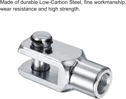 PATIKIL اسطوانة الهواء قضيب Clevis نهاية 3 حزمة 62 مم طول M12x1.25 أنثى موضوع Y موصل، فضي in Kuwait