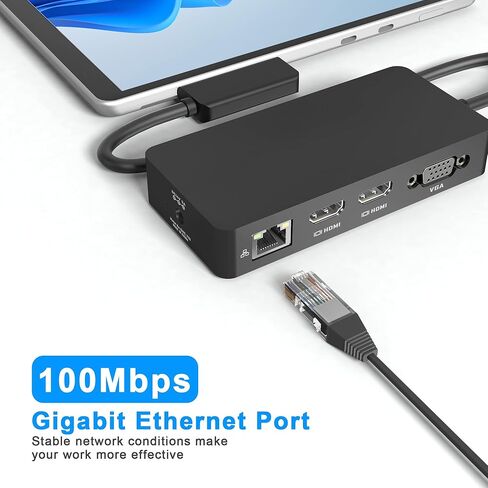 Microsoft Surface Dock with Triple Display 2 HDMI+VGA, Surface Pro Docking Station for Surface Pro 9/8/X/7/6/5/4/3, Surface Laptop 5/4/3/2/1, Surface Laptop Go 3/2/1, Surface Book 3/2/1 in Kuwait