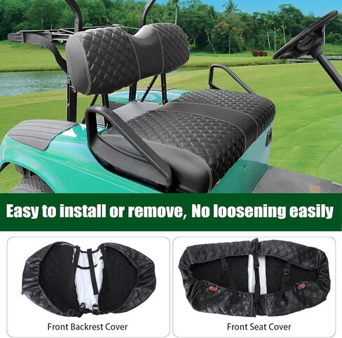 Roykaw Golf Cart Seat Covers Kit Fit for EZGO TXT OEM Ordinary Seat Cushion, Marine Grade Vinyl Material/More Soft and Comfortable, Breathable & Easy to Clean in Saudi Arabia