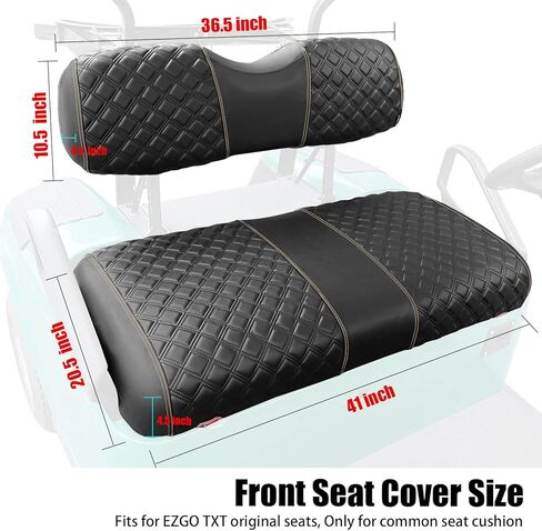Roykaw Golf Cart Seat Covers Kit Fit for EZGO TXT OEM Ordinary Seat Cushion, Marine Grade Vinyl Material/More Soft and Comfortable, Breathable & Easy to Clean in Saudi Arabia