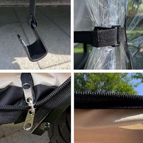 Golf Cart Cover, 4-Person Golf Cart Cover, 210D Waterproof Driving Enclosure,4 Sides Zipper Doors Portable 360°Panoramic Transparent Window, Fit for EZGO, Club Car, Yamaha Cart in Saudi Arabia