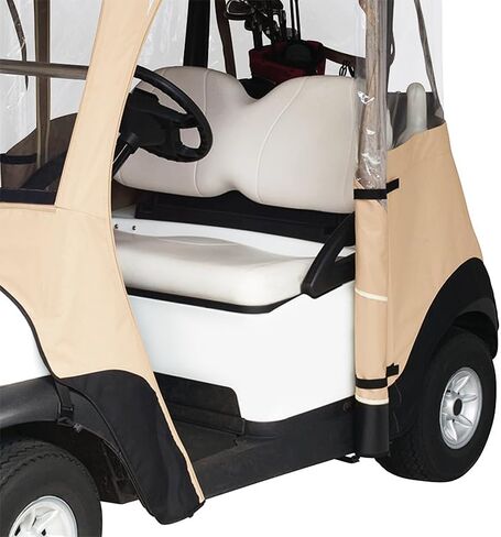 Golf Cart Cover, 4-Person Golf Cart Cover, 210D Waterproof Driving Enclosure,4 Sides Zipper Doors Portable 360°Panoramic Transparent Window, Fit for EZGO, Club Car, Yamaha Cart in Saudi Arabia
