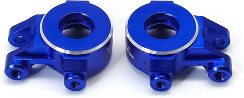 TREAL Aluminum 7075 Front Steering Knuckles Set (2P) L&R CNC Machined Upgrades Compatible with 1/18 TRX4M (Blue) in Saudi Arabia