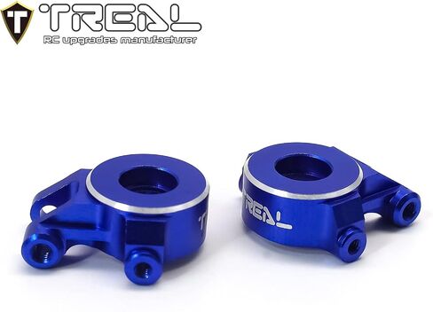TREAL Aluminum 7075 Front Steering Knuckles Set (2P) L&R CNC Machined Upgrades Compatible with 1/18 TRX4M (Blue) in Saudi Arabia