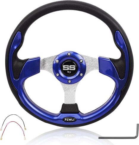 Universal Golf Cart Steering Wheel, Steering Wheel Hub Adapter (Sold Separately) with Assembly Screws and Wrenches, Fit Club Car Precedent EZGO Yamaha Most Golf Carts in Kuwait