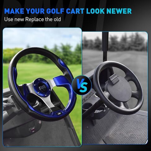 Universal Golf Cart Steering Wheel, Steering Wheel Hub Adapter (Sold Separately) with Assembly Screws and Wrenches, Fit Club Car Precedent EZGO Yamaha Most Golf Carts in Kuwait
