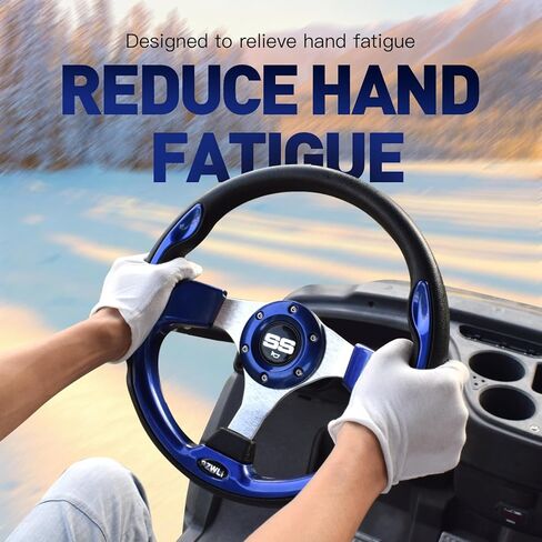 Universal Golf Cart Steering Wheel, Steering Wheel Hub Adapter (Sold Separately) with Assembly Screws and Wrenches, Fit Club Car Precedent EZGO Yamaha Most Golf Carts in Kuwait