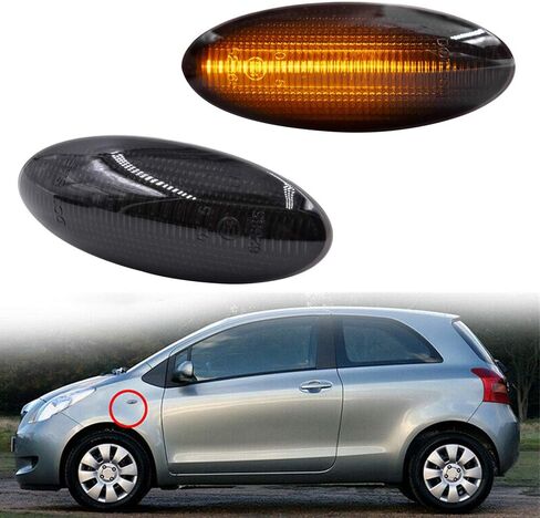 NSLUMO LED مصابيح أمامية للحاجز الأمامي علامات جانبية LED ديناميكية بديلة لـ To-yota RAV4 Corolla Auris Yaris OEM Fit Turn Signal Repeater Lamps in Saudi Arabia