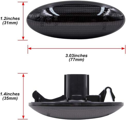 NSLUMO LED مصابيح أمامية للحاجز الأمامي علامات جانبية LED ديناميكية بديلة لـ To-yota RAV4 Corolla Auris Yaris OEM Fit Turn Signal Repeater Lamps in Saudi Arabia