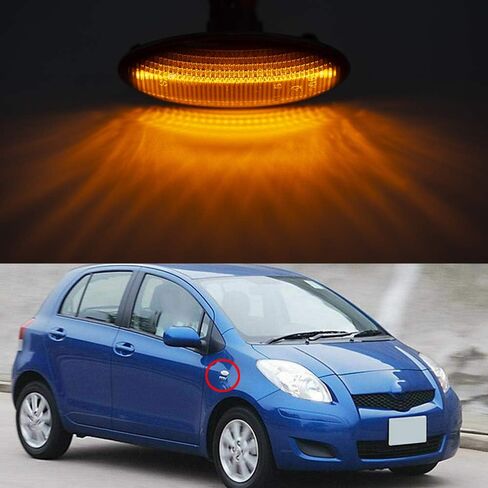 NSLUMO LED مصابيح أمامية للحاجز الأمامي علامات جانبية LED ديناميكية بديلة لـ To-yota RAV4 Corolla Auris Yaris OEM Fit Turn Signal Repeater Lamps in Saudi Arabia