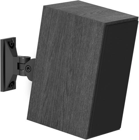 حامل جداري لمكبر الصوت على رف الكتب الأسود لحامل مكبر الصوت Klipsch R-40M HDT-600 سهل التركيب، حامل مكبر صوت قابل للإمالة والدوار شديد التحمل لحامل مكبر الصوت على الحائط من Klipsch يتحمل ما يصل إلى 30 رطل، حزمة واحدة in Kuwait