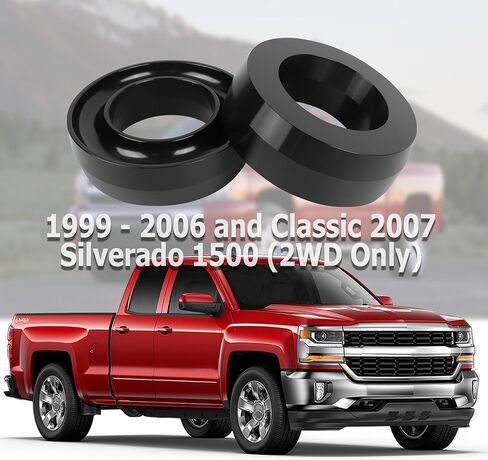 2.5 Inch Front Leveling Kit, 2.5'' Leveling Lift Kits Spring Strut Spacers 1999-2006 & Classic 2007 Silverado 1500 2WD Only in Kuwait