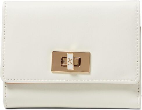 Anne Klein Women's Ak Medium Flap Wallet with Enamel Turn Lock in Kuwait