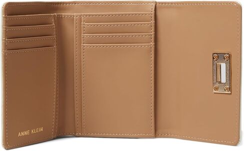 Anne Klein Women's Ak Medium Flap Wallet with Enamel Turn Lock in Kuwait