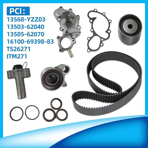 طقم مضخة مياه لشد حزام التوقيت - متوافق مع Toyota 4Runner 1996-2002 / لتويوتا T100 1995-1998 / لتويوتا تاكوما 1995-2004 / لتويوتا تندرا V6 2000-2004 DOHC "5VZFE" in Kuwait