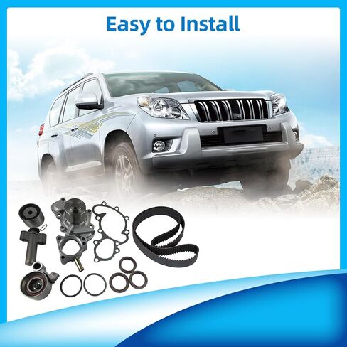 طقم مضخة مياه لشد حزام التوقيت - متوافق مع Toyota 4Runner 1996-2002 / لتويوتا T100 1995-1998 / لتويوتا تاكوما 1995-2004 / لتويوتا تندرا V6 2000-2004 DOHC "5VZFE" in Kuwait