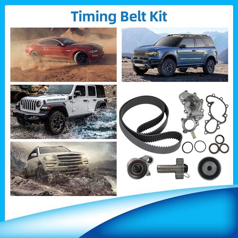 طقم مضخة مياه لشد حزام التوقيت - متوافق مع Toyota 4Runner 1996-2002 / لتويوتا T100 1995-1998 / لتويوتا تاكوما 1995-2004 / لتويوتا تندرا V6 2000-2004 DOHC "5VZFE" in Kuwait