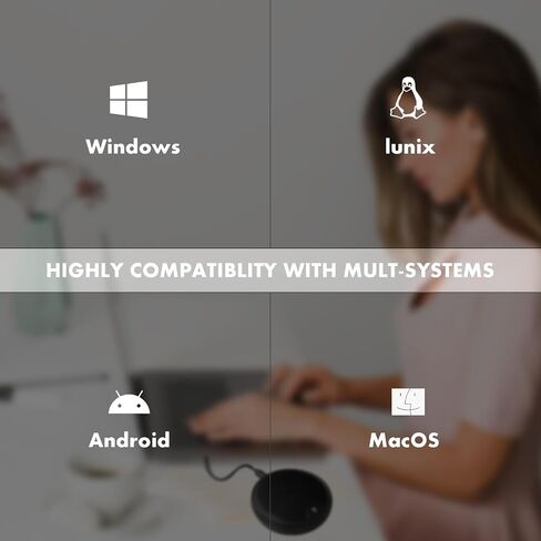 Conference USB Microphone for Computer, Condenser Omnidirectional PC Mic with Mute Plug and Play Desktop Microphone for Meeting, Gaming, Chatting, Windows/Mac OS in Saudi Arabia