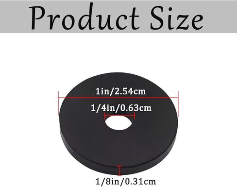 30 قطعة من غسالة المطاط الأسود 1 OD × 1/4 ID × 1/8 سُمك شديدة التحمل مقاومة للتآكل، غسالات مطاطية مسطحة لفواصل البراغي P-043-BOX in Kuwait
