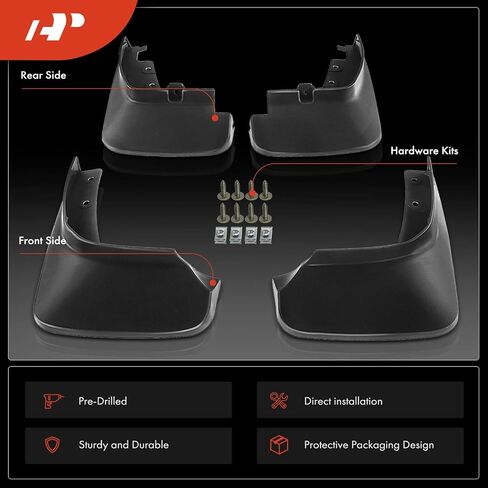 A-Premium Set of 4PCS Mud Flaps Splash Guards Mudguards Mudflaps Compatible with Ford F-150 SVT Raptor, 2010-2014, Crew Cab Extended Cab Pickup 4-Door, Front and Rear(Driver & Passenger Side) in Saudi Arabia