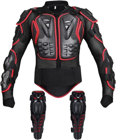 Motorcycle Protective Jacket Full Body Armor, Spine Chest Protection Gear with Knee Pads for Sport Motocross MTB Racing in Saudi Arabia