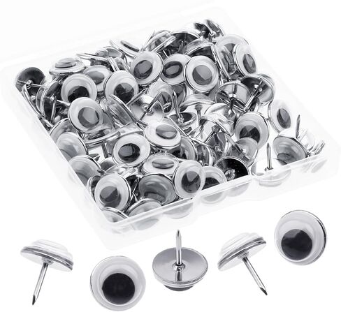 20PCS Push Pins, Cork Board Pins, Push Pins for Bulletin Board Wall, Cute Shake Eyes Thumb Tacks, Clear Thumbtacks for Posters Photos Postcards Maps Hanging in Saudi Arabia