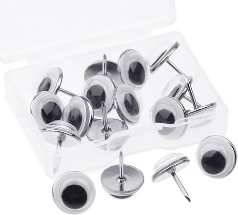 20PCS Push Pins, Cork Board Pins, Push Pins for Bulletin Board Wall, Cute Shake Eyes Thumb Tacks, Clear Thumbtacks for Posters Photos Postcards Maps Hanging in Saudi Arabia