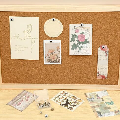 20PCS Push Pins, Cork Board Pins, Push Pins for Bulletin Board Wall, Cute Shake Eyes Thumb Tacks, Clear Thumbtacks for Posters Photos Postcards Maps Hanging in Saudi Arabia